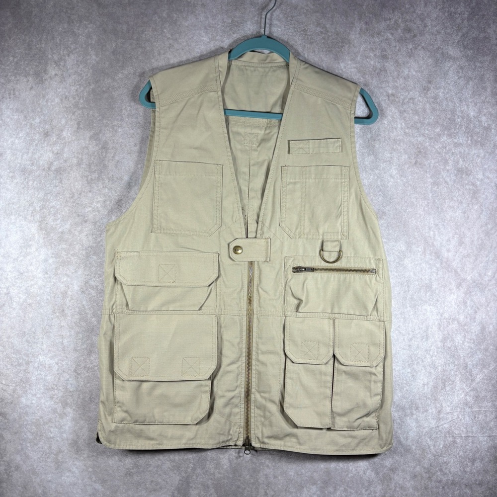 5.11 Tactical Vest Mens Large Khaki Taclite Pro 80008 Cargo Pockets Shooting